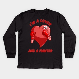 I'm a Lover and a Fighter version 2.0 Kids Long Sleeve T-Shirt